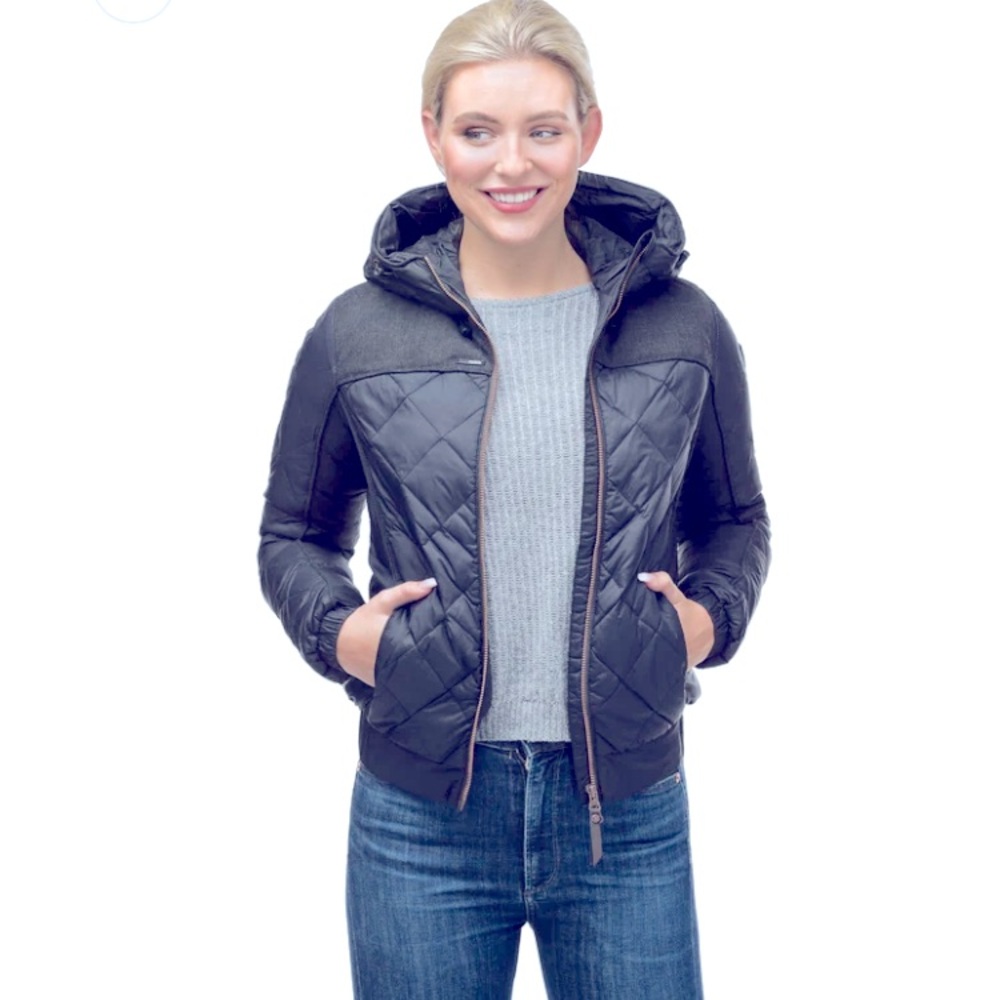 NOBIS (XXS) The Elle hooded down fill bombers jacket